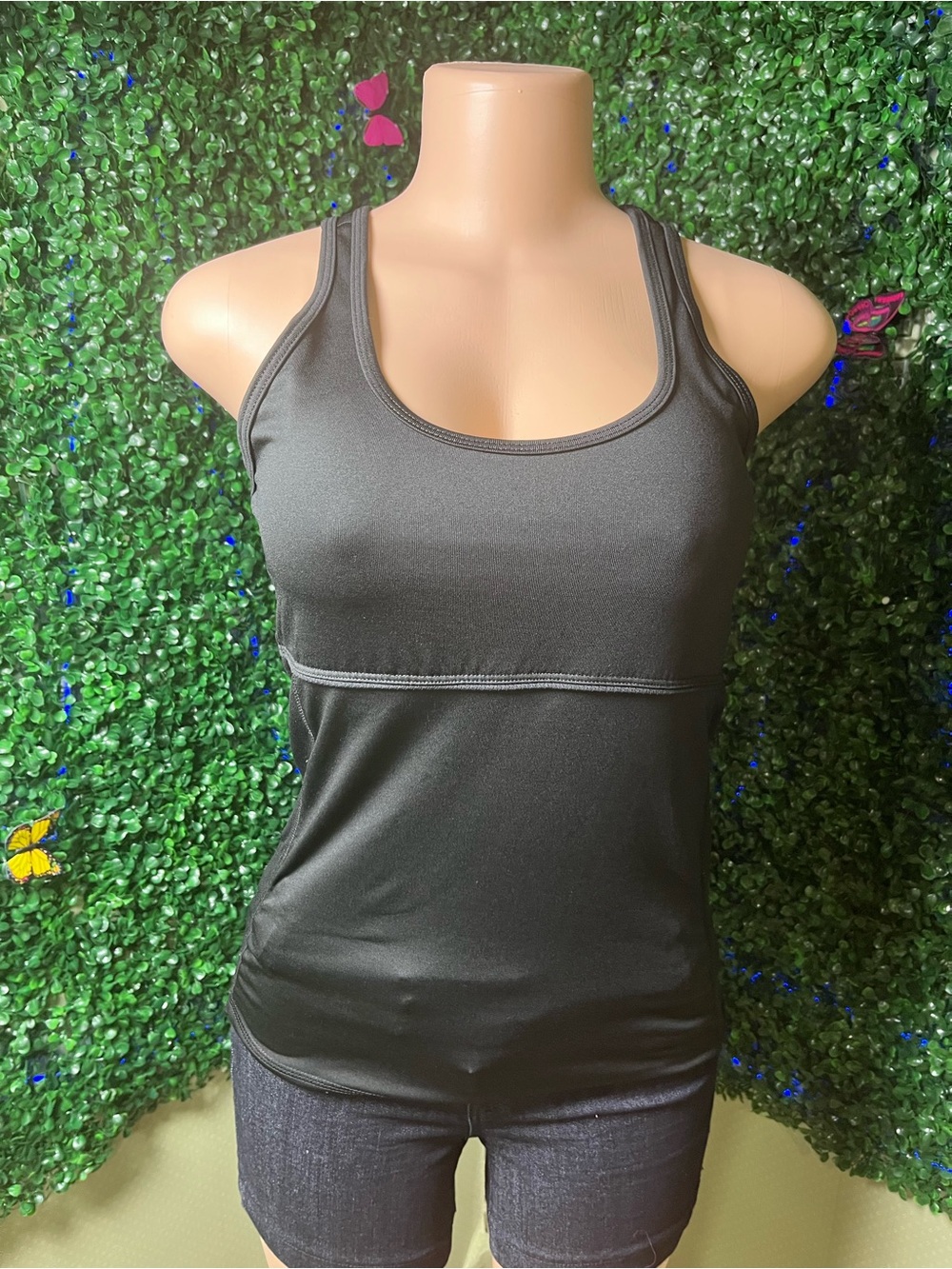 Champion Black Racerback Tank with Built-In Shelf Bra